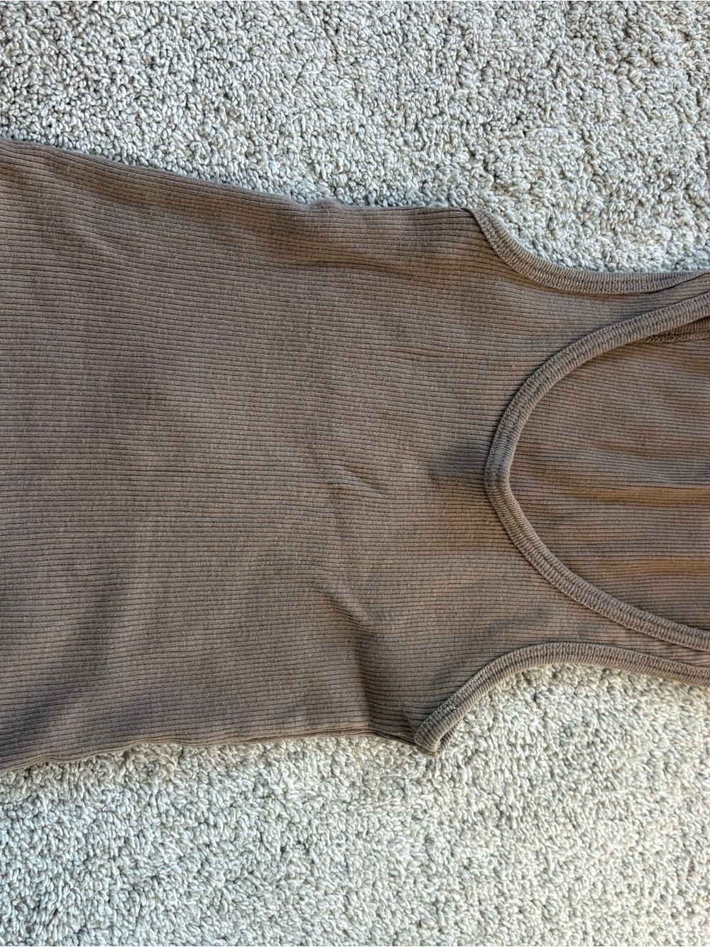 Women’s Ribbed Tank Top - Brown